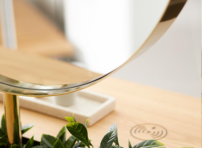 Halo messing spejl Dobbeltsidet Ø80 Comfortel Just Add People